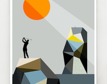 Golfer, print, GEO90