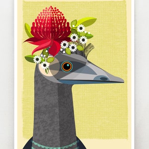 Australian Emu, print, DES70