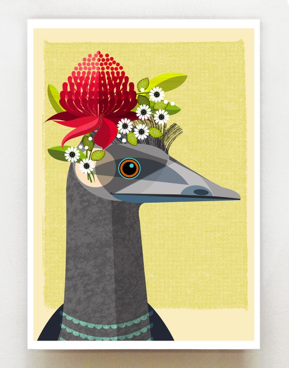 Australian Emu, print, DES70