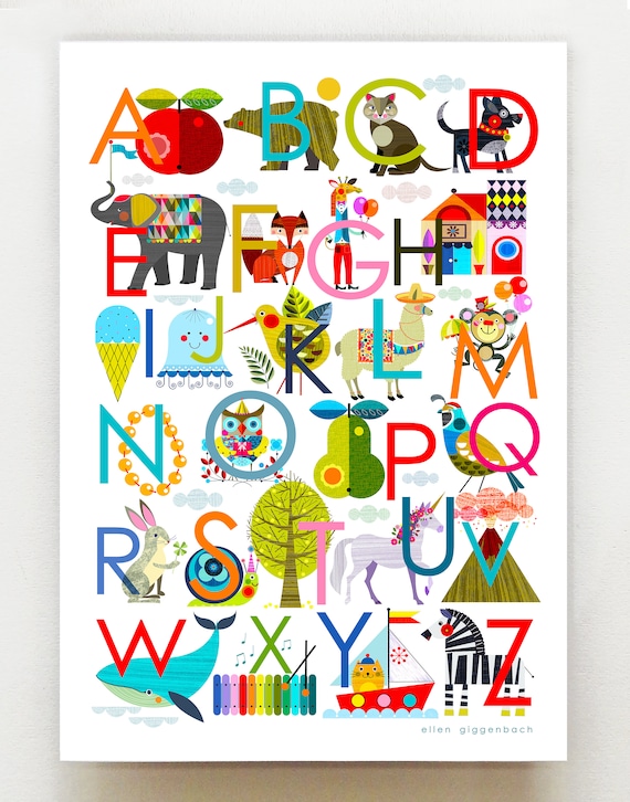 Ellen's Alphabet, print, DES19