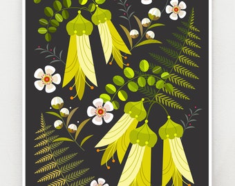 New Zealand Kowhai, print, NZA197