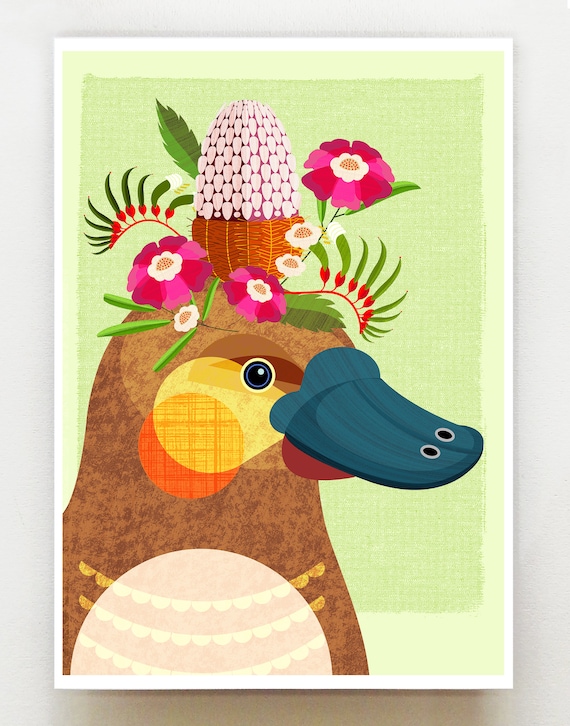 Australian Platypus, print, DES74