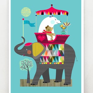 Piwakawaka meets Mr Polar bear, print, DES20 image 1