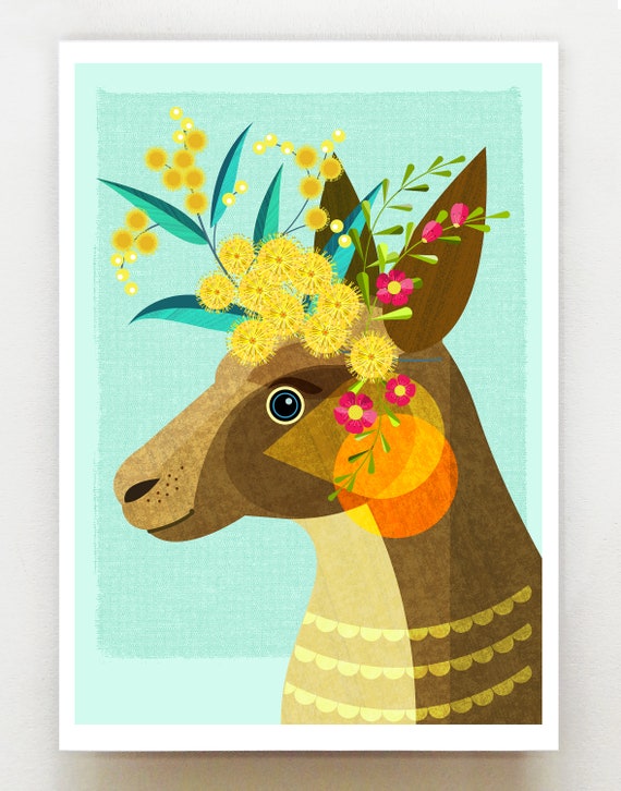 Australian Kangaroo, print, DES71