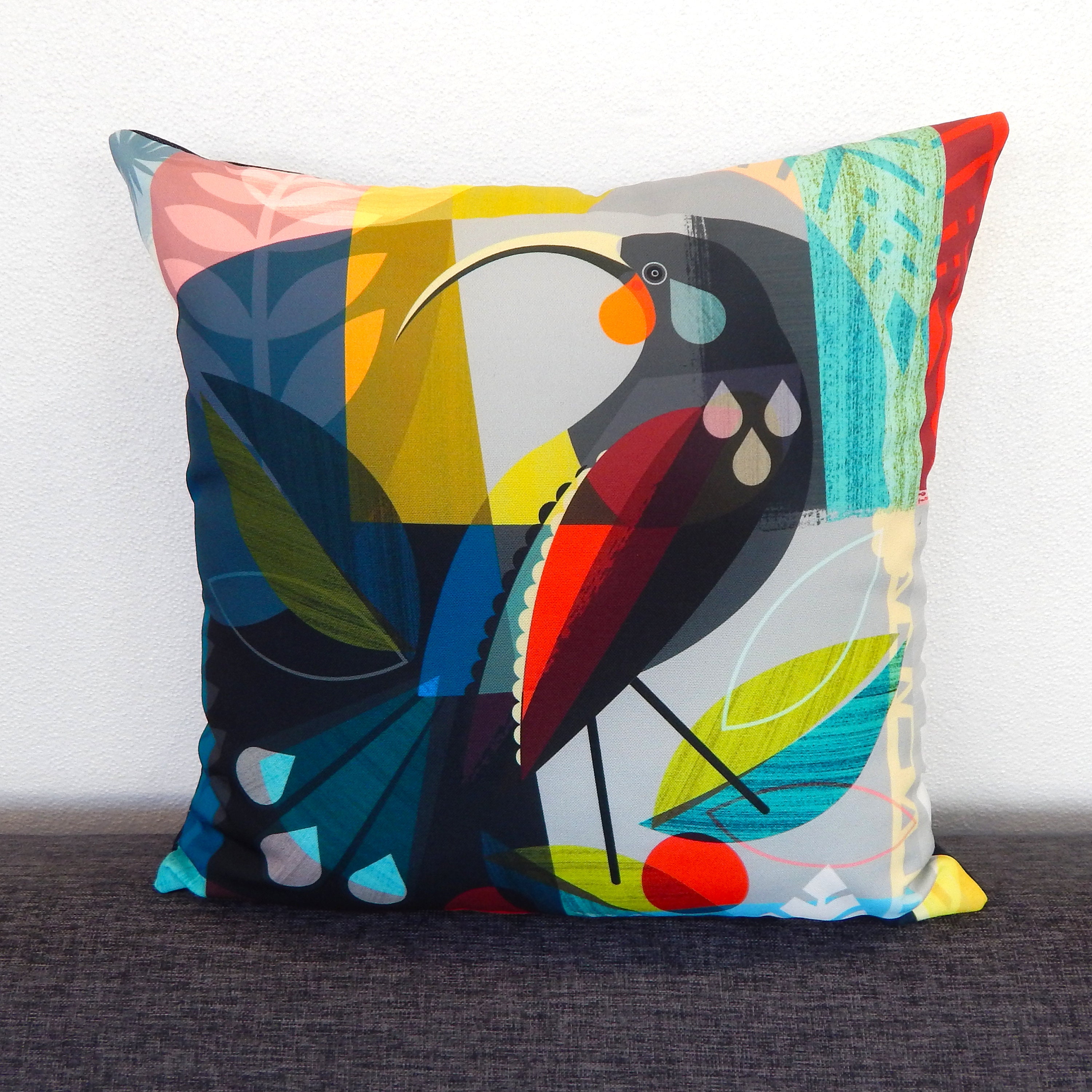 New Zealand Huia, cushion cover