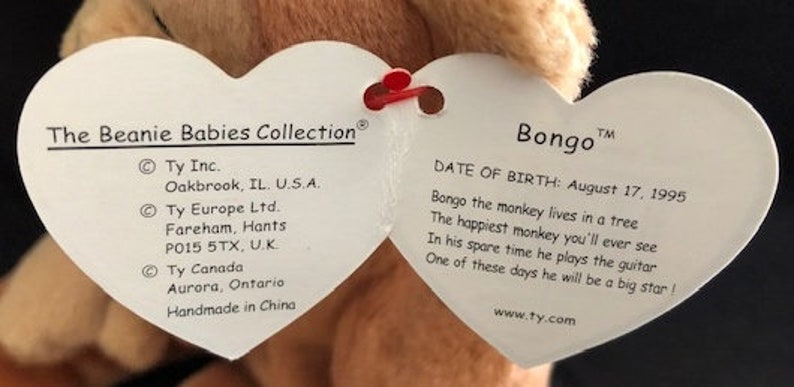 Beanie Baby Bongo Rare Retired 1995