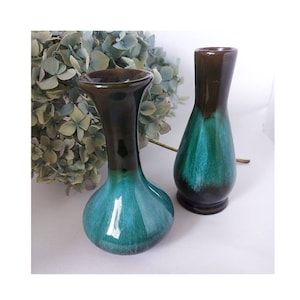 1960s/70s BMP small vase of your choice - green brown drip glaze - Blue Mountain Pottery - boho vintage home decor - mid century modern