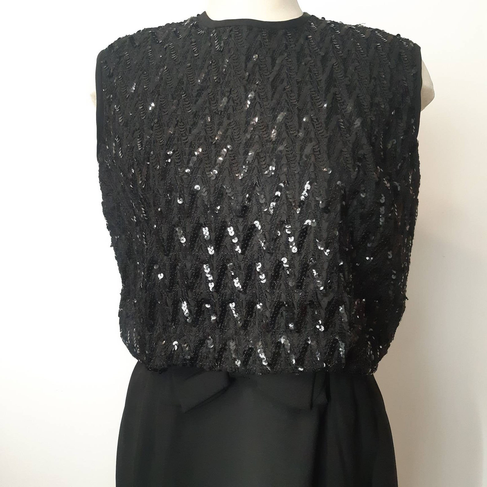 windsor black sequin dress