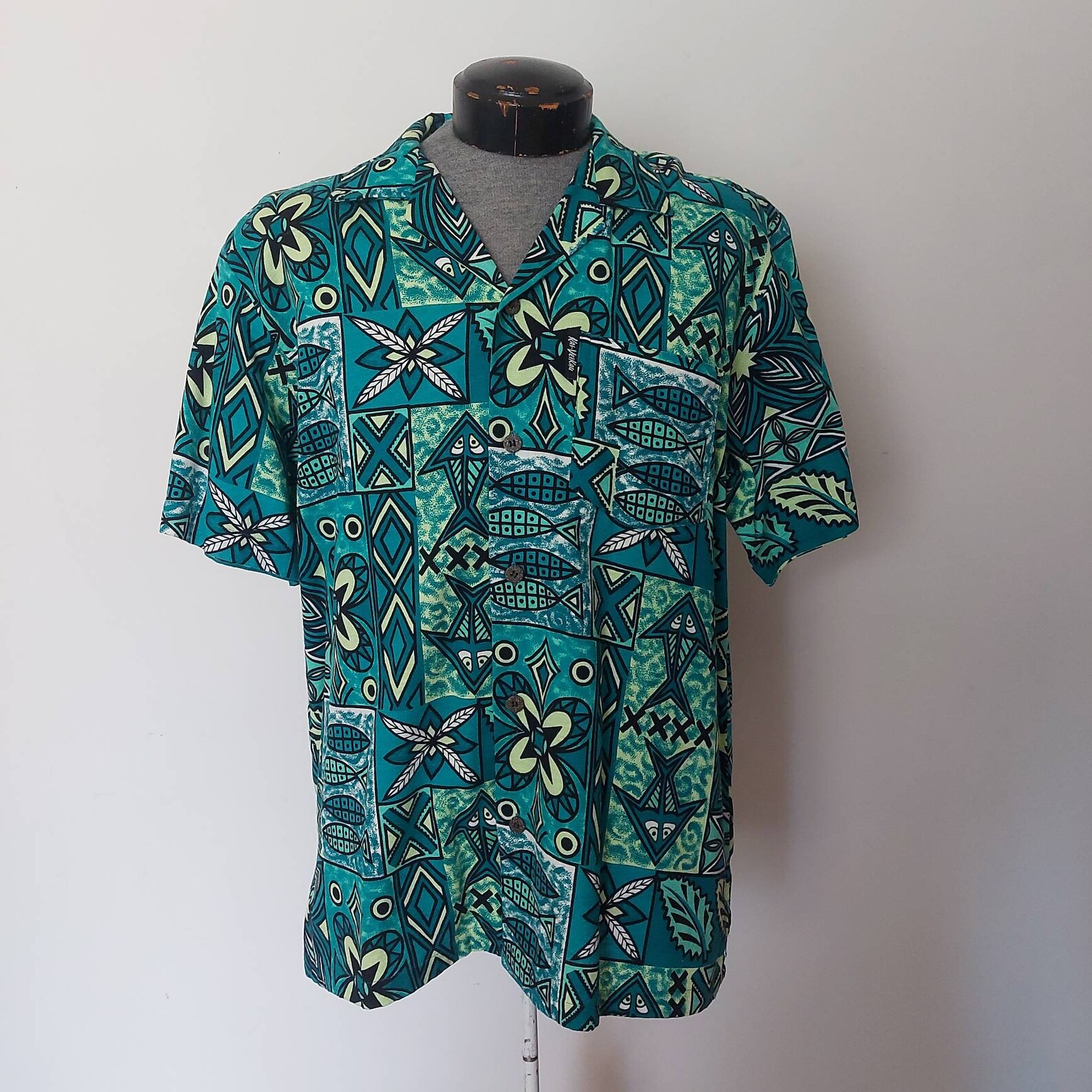 1990s Men's Fijian shirt vintage Kai VeiKau Fiji | Etsy