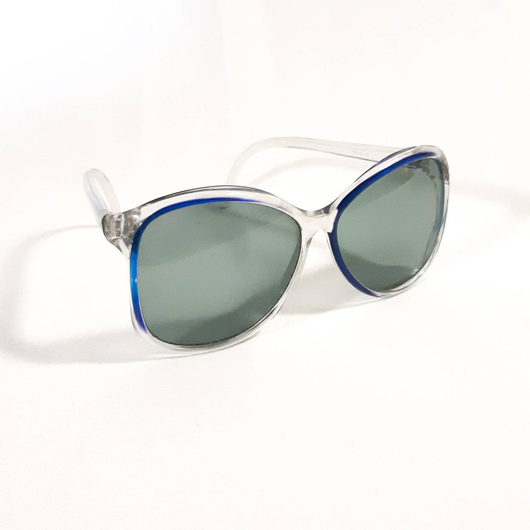 Occhiali da sole oversize colorati anni '70 montatura