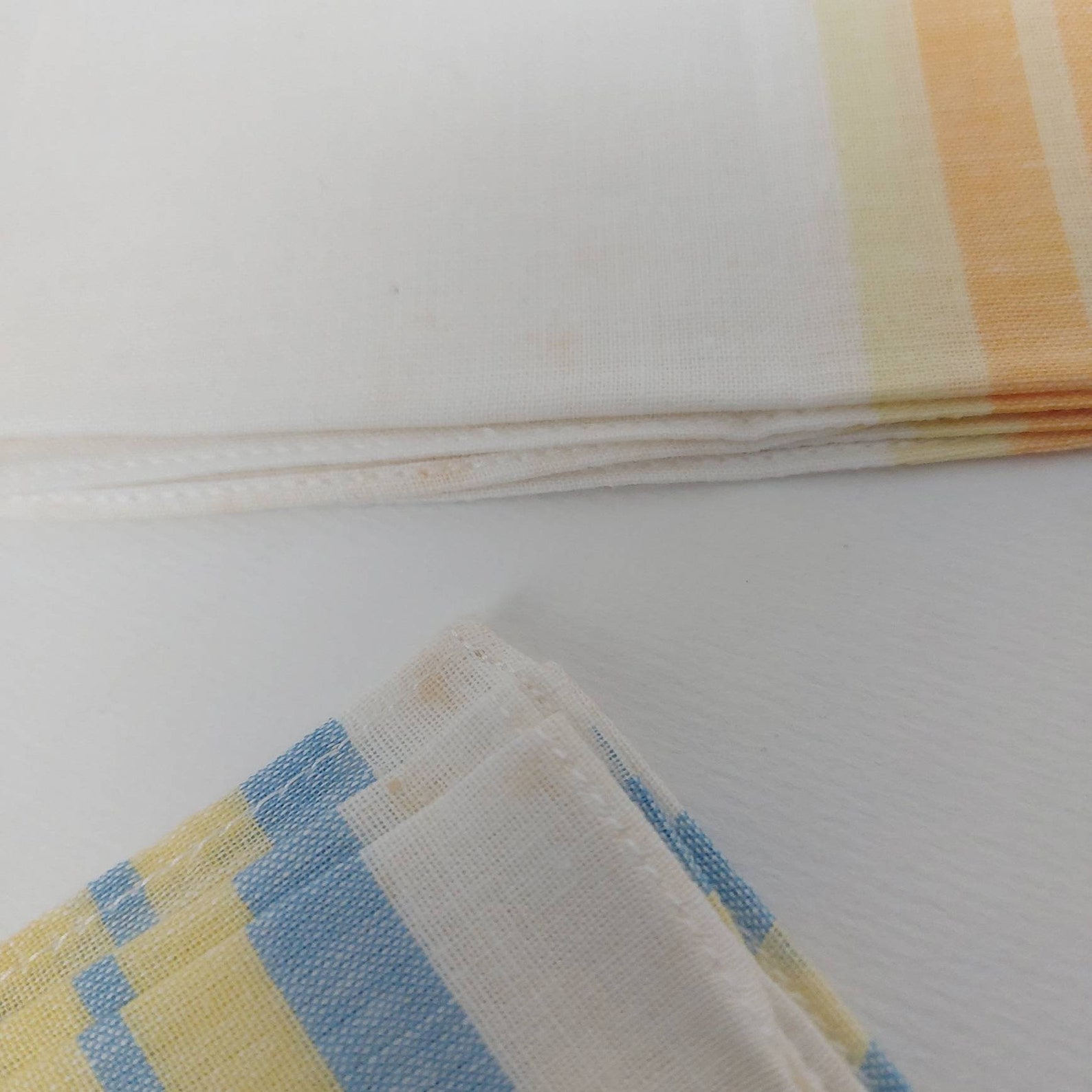 Set of 10 Egyptian cotton handkerchiefs unused vintage mid Etsy