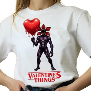Stranger Valentine Things Romantic Monster Png, Valentine Things SVG, Stranger Shirt Png, Du är min upp och ner Png, Stranger Valentine-tröja