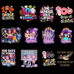 100 dagars skola PNG-paket, Hundra dagar senare, Flyger in i 100 dagar, Sport Baseboll Basket 100 dagar, Kpop Demon Hunter 100 dagar