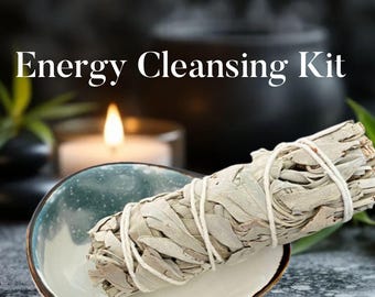 White Sage Smudge Stick and Abalone Dish Set | Energy Cleansing Kit for Home, Meditation, Yoga, Smudging, Stress Relief & Spiritual Balance