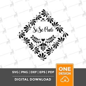 Si Se Pudo SVG, Gorra de Graduación de Talavera SVG, Sombrero de Graduado PNG, Patrón de Azulejo Español