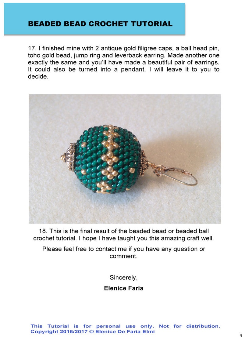 Beaded Bead Beaded Ball Crochet Tutorial For Beginners 2nd Etsy 日本