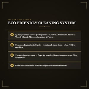 Eco Friendly Cleaning Recipe Card Pack Plant-Based DIY Solutions Printable PDF Set image 5