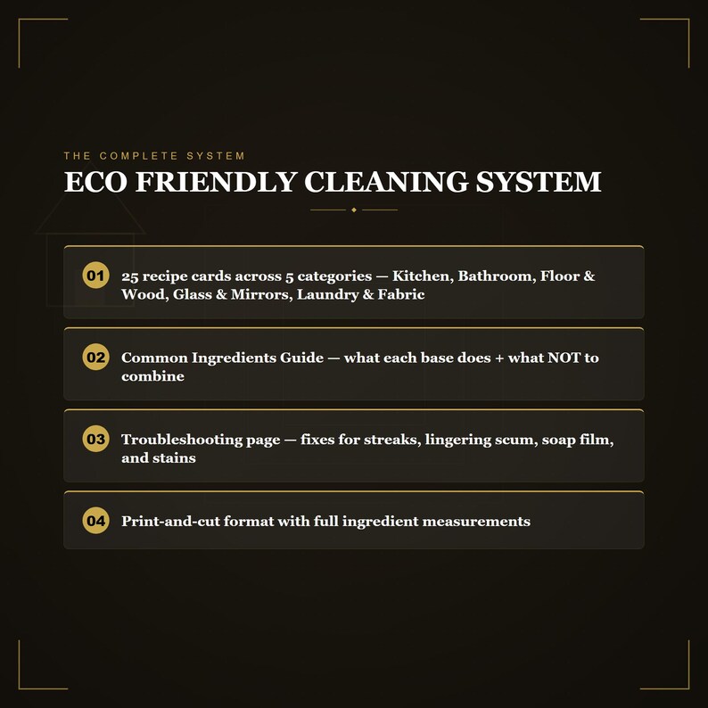 Eco Friendly Cleaning Recipe Card Pack Plant-Based DIY Solutions Printable PDF Set image 5