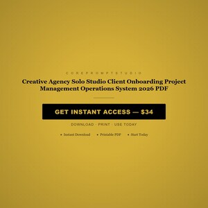 Boutique Studio Workshop Pipeline Workflow Project Operations Workbook Bundle 2026 PDF image 8