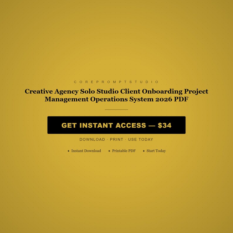Boutique Studio Workshop Pipeline Workflow Project Operations Workbook Bundle 2026 PDF image 8