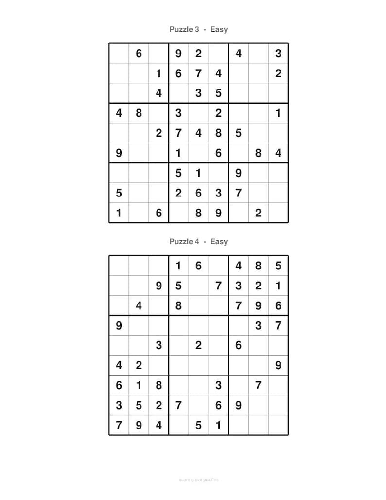 Large Print Sudoku Puzzles for Seniors 200 Easy Puzzles (PDF Download