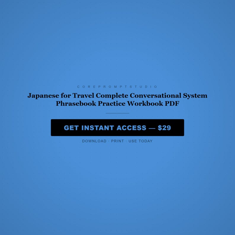 Confident Tourist Japan Trip Speaking Survival Pocket Guide Practice Workbook PDF image 8