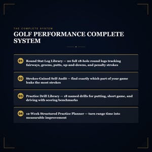 Golf Performance Tracker | Round Stat Log, Übungsbohrer, Handicap-Tor-Arbeitsbuch (PDF druckbar) Bild 5