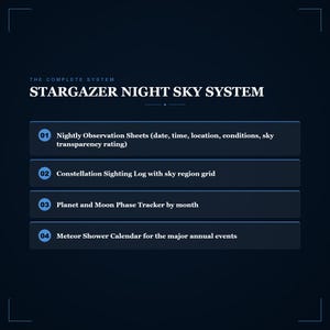Stargazer Night Sky Observation Notebook Constellation Telescope Diary Printable PDF image 5