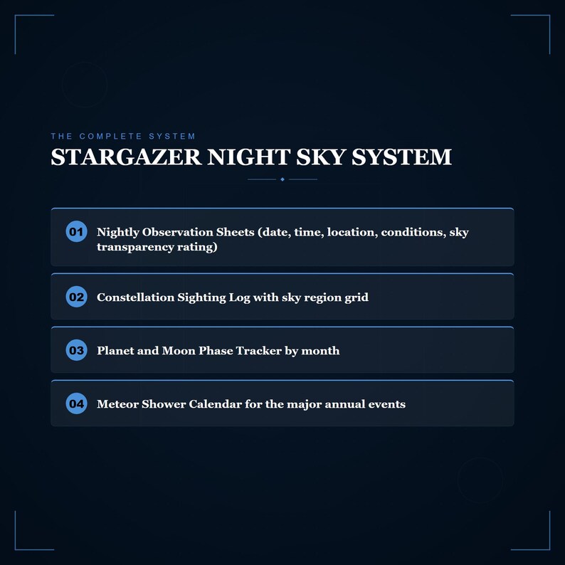 Stargazer Night Sky Observation Notebook Constellation Telescope Diary Printable PDF image 5