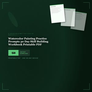 Cuaderno de ejercicios para practicar la pintura a la acuarela (30 días) - PDF imprimible imagen 1