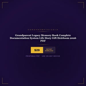 Paquete de cuadernos de trabajo del proyecto Heritage Vault Story Heirloom, edición generacional, 2026 (PDF) imagen 1