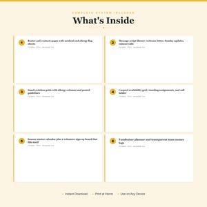 Youth Sports Team Manager Binder | Roster, Snack, Carpool, Fundraiser (PDF Printable) image 2