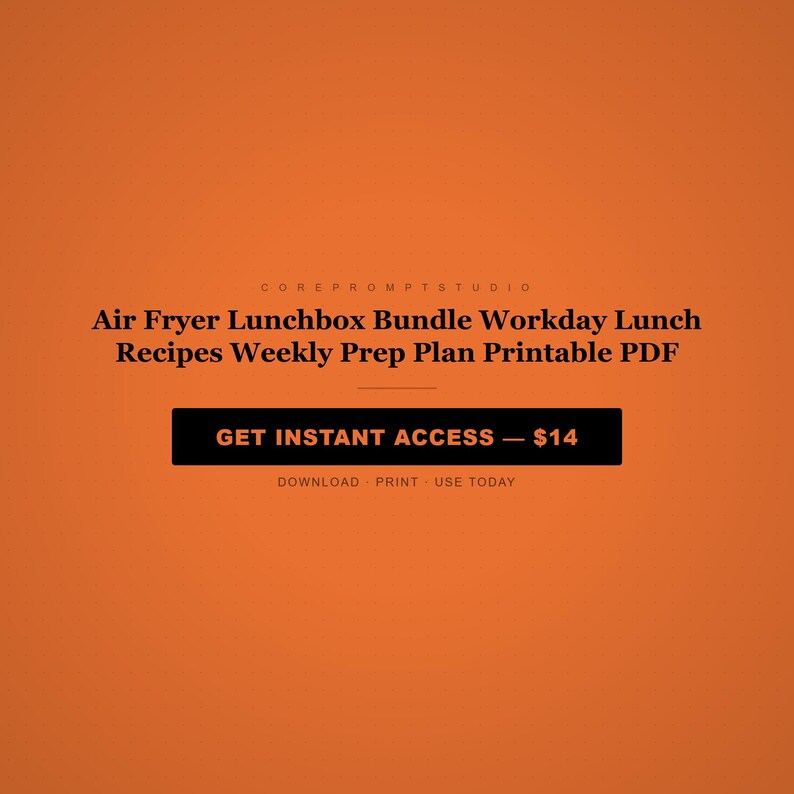 Zestaw lunchboxów Air Fryer Lunchbox Przepisy na lunch w dzień roboczy Tygodniowy plan przygotowań Wydrukuj plik PDF zdjęcie 8