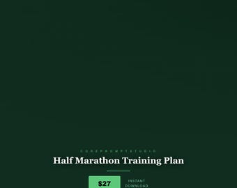 Plan de entrenamiento de 16 semanas para media maratón / Programa de entrenamiento para principiantes, registro de ritmo (descarga en PDF)