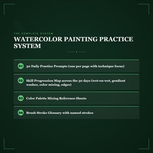 Cuaderno de ejercicios para practicar la pintura a la acuarela (30 días) - PDF imprimible imagen 5