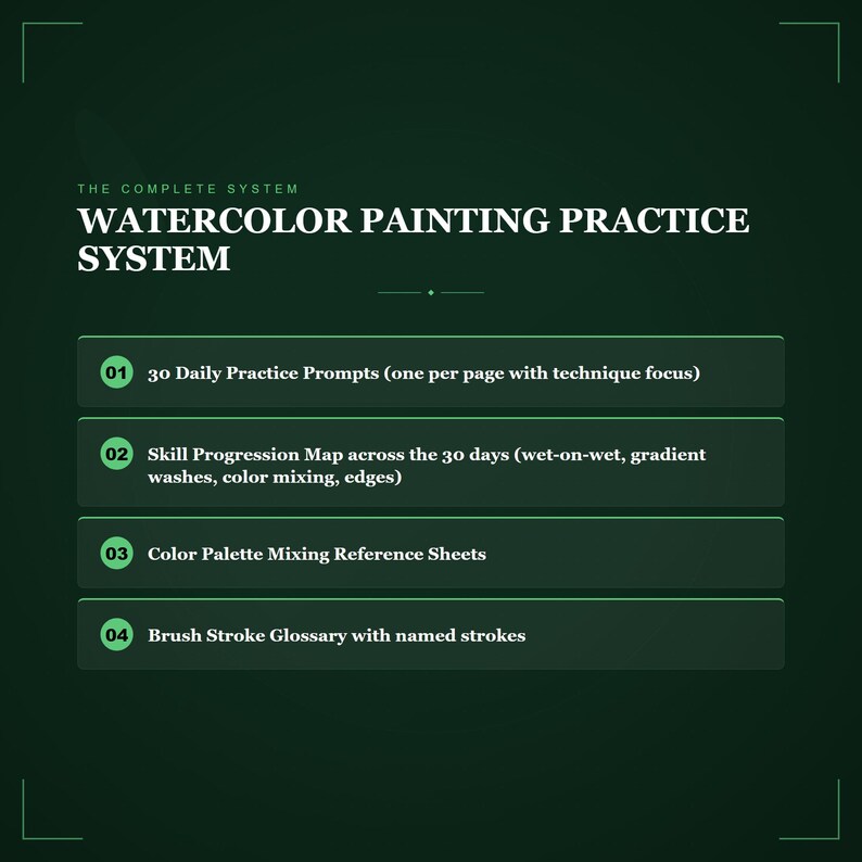 Cuaderno de ejercicios para practicar la pintura a la acuarela (30 días) - PDF imprimible imagen 5