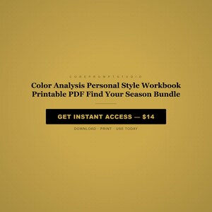 Color Analysis Personal Style Workbook Printable PDF Find Your Season Bundle image 8