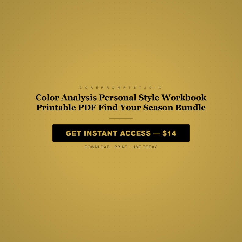 Color Analysis Personal Style Workbook Printable PDF Find Your Season Bundle image 8