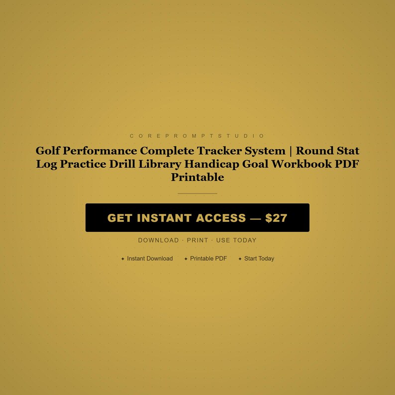 Golf Performance Tracker | Round Stat Log, Übungsbohrer, Handicap-Tor-Arbeitsbuch (PDF druckbar) Bild 8