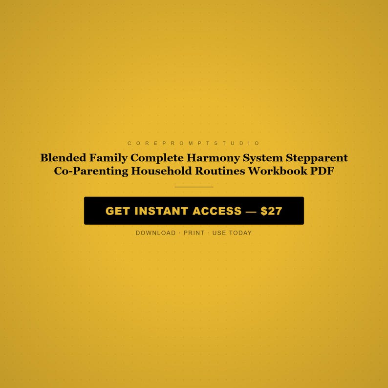 gemischte Familie Komplettes Harmony System Stepparent Co-Elternschaft Haushalts-Routinen Arbeitsbuch PDF Bild 8