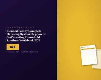 Famille recomposée Cahier d'exercices sur les routines familiales du système Harmony complet des beaux-parents PDF
