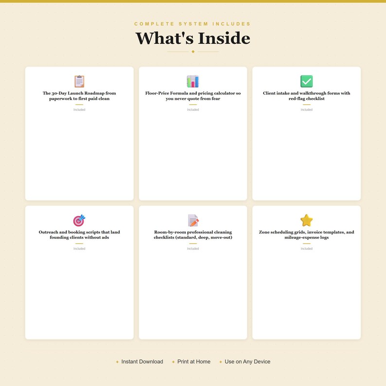 House Cleaning Business System | Intake Forms, Quote Worksheets, Booking Scripts (PDF) image 2