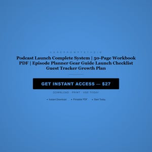 Sistema de lanzamiento de podcasts / Cuaderno de trabajo, planificador, lista de verificación (descarga digital) imagen 8