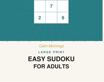 Sudoku fácil para adultos con letra grande: Mañanas tranquilas (Descarga digital)