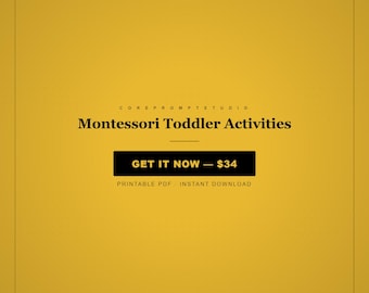 Actividades Montessori para niños pequeños / Material didáctico sensorial para la vida práctica (Descarga en PDF)