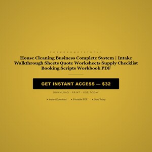 House Cleaning Business System | Intake Forms, Quote Worksheets, Booking Scripts (PDF) image 8