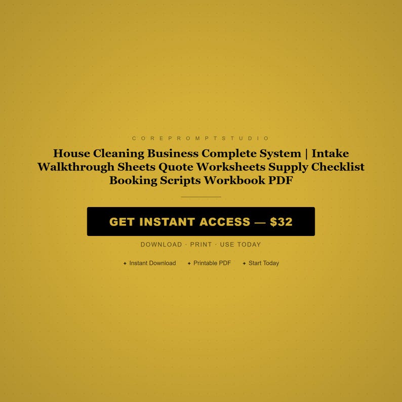 House Cleaning Business System | Intake Forms, Quote Worksheets, Booking Scripts (PDF) image 8
