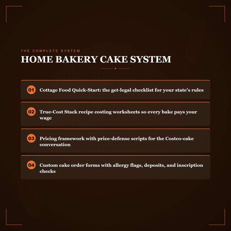Home Bakery Order Form, Pricing Kit, Recipe Costing Worksheets (PDF Printable) image 5