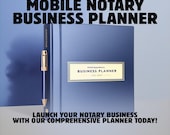 Mobile Notary Planner Revenue Tracker Printable PDF Mileage Log Signing Agent 45 Pages