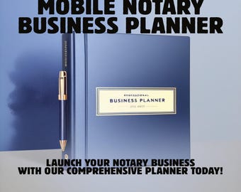 Mobile Notary Planner Revenue Tracker Printable PDF Mileage Log Signing Agent 45 Pages